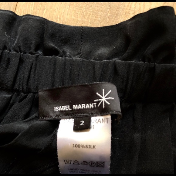 Isabel Marant Pants | Black | 100% Silk | Size 2 - Picture 2 of 6